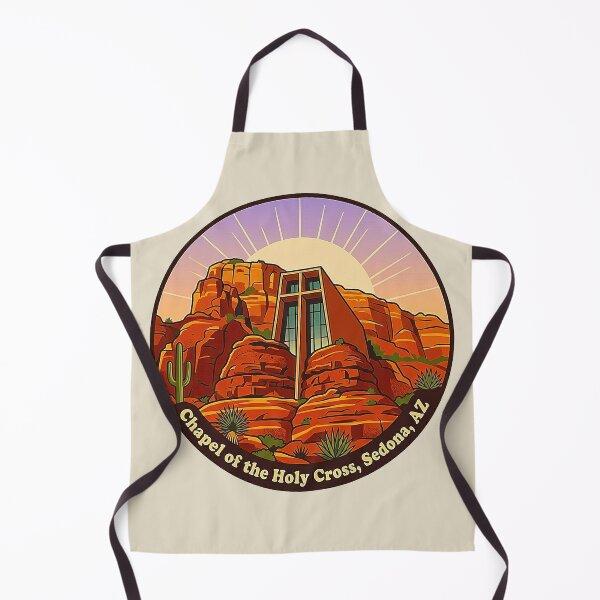 Item preview, Vintage Chapel of the Holy Cross Sedona Arizona Retro Travel Badge designed and sold by MT-Hub | Art for Every Soul.