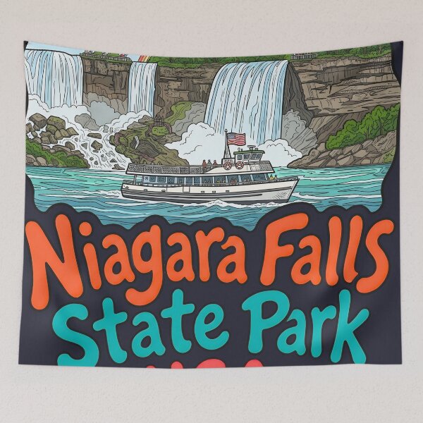 Item preview, Niagara Falls State Park NY Cute Waterfall Colorful Landscape  designed and sold by HowToCanadian.