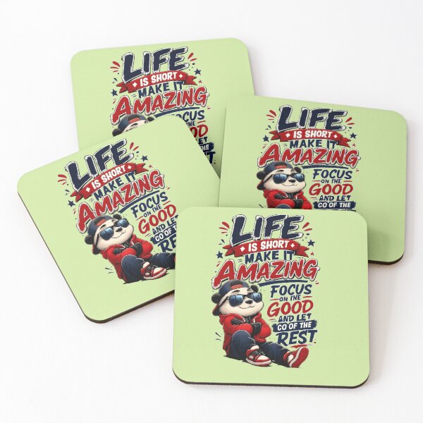 Item preview, Life Is Short Make It Amazing Panda Motivation Cartoon designed and sold by mr.bardook.