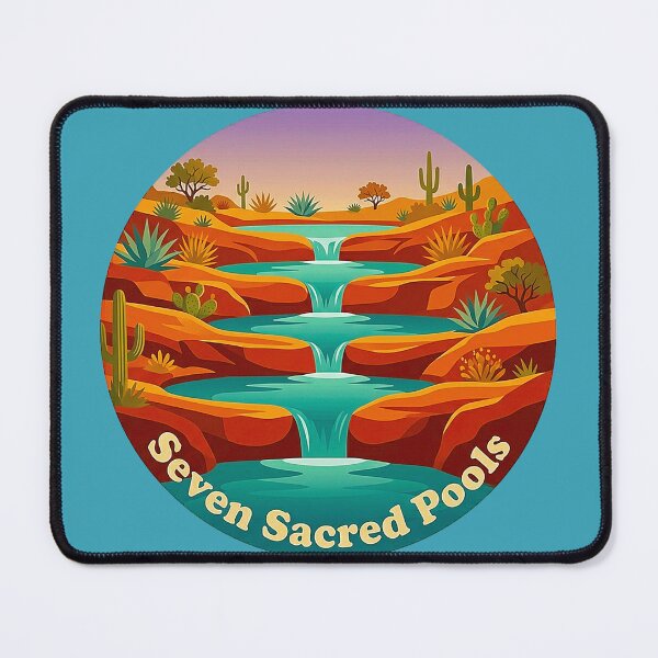 Item preview, Vintage Seven Sacred Pools Sedona Arizona Desert Oasis Retro Badge designed and sold by MT-Hub | Cute Aesthetic Art, Stickers & Phone Cases.