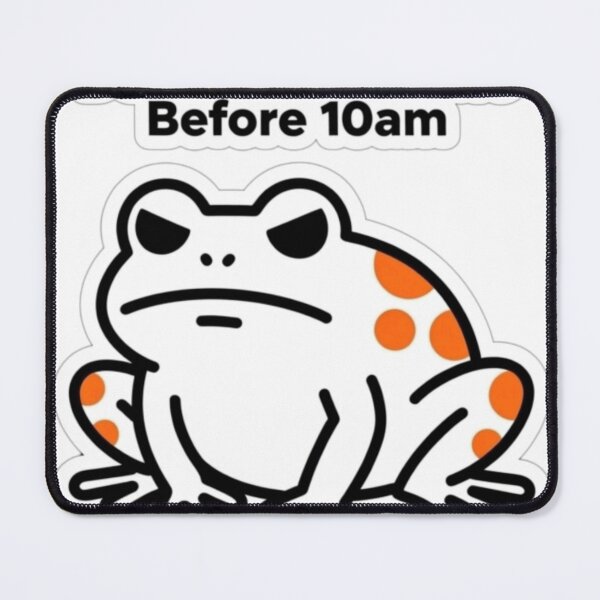 Item preview, Do Not Talk to Me Before 10am | Funny Grumpy Frog Sticker designed and sold by Inkabbmate.