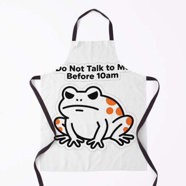 Item preview, Do Not Talk to Me Before 10am | Funny Grumpy Frog Sticker designed and sold by Inkabbmate.