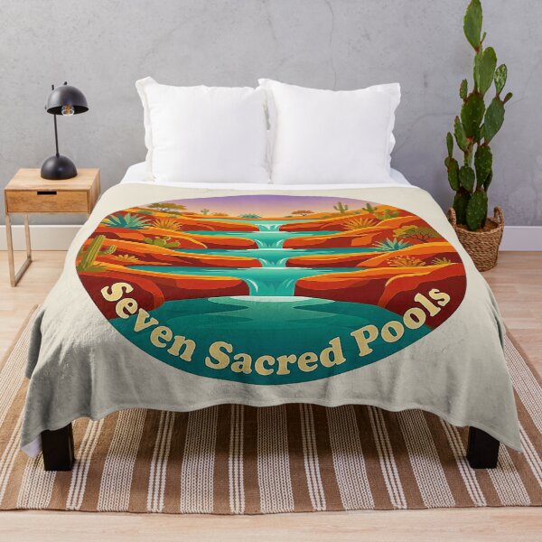 Item preview, Vintage Seven Sacred Pools Sedona Arizona Desert Oasis Retro Badge designed and sold by MT-Hub | Cute Aesthetic Art, Stickers & Phone Cases.