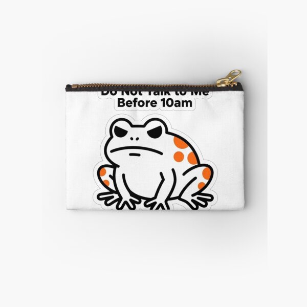 Item preview, Do Not Talk to Me Before 10am | Funny Grumpy Frog Sticker designed and sold by Inkabbmate.