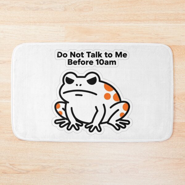 Item preview, Do Not Talk to Me Before 10am | Funny Grumpy Frog Sticker designed and sold by Inkabbmate.