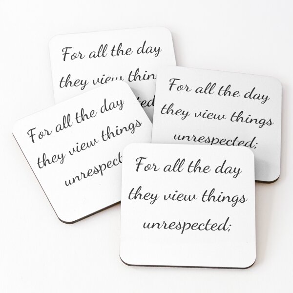 Item preview, "For all the day they view things unrespected;" - handwriting black designed and sold by ariksworld.