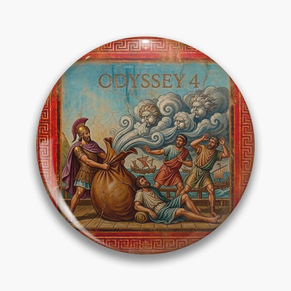 Item preview, Odyssey 4 Aeolus Wind Bag Ancient Greek Fresco Art designed and sold by codex antique.