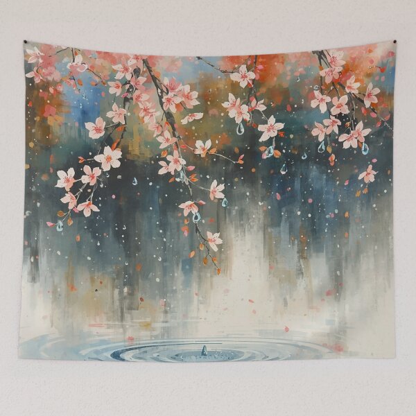 Item preview, Rain and cherry blossoms designed and sold by uunaa.