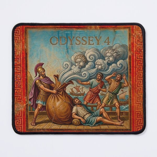 Item preview, Odyssey 4 Aeolus Wind Bag Ancient Greek Fresco Art designed and sold by codex antique.