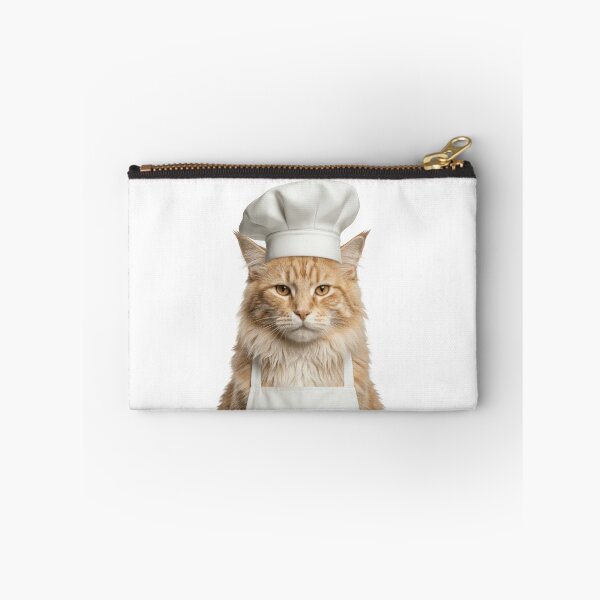 Item preview, Funny Cymric Cat Chef Realistic Animal Cooking Humor Art designed and sold by LazyOwlStore.