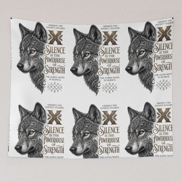 Item preview, Silence Is The Powerhouse Of Strength Wolf designed and sold by Sovereign Supply Co..