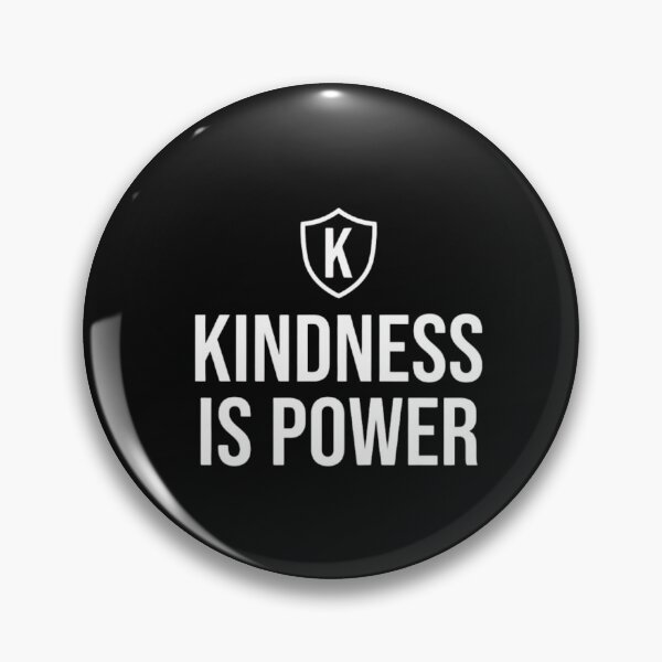 Item preview, Kindness Is Power Minimalist Shield Typography designed and sold by GiggleInkTees.