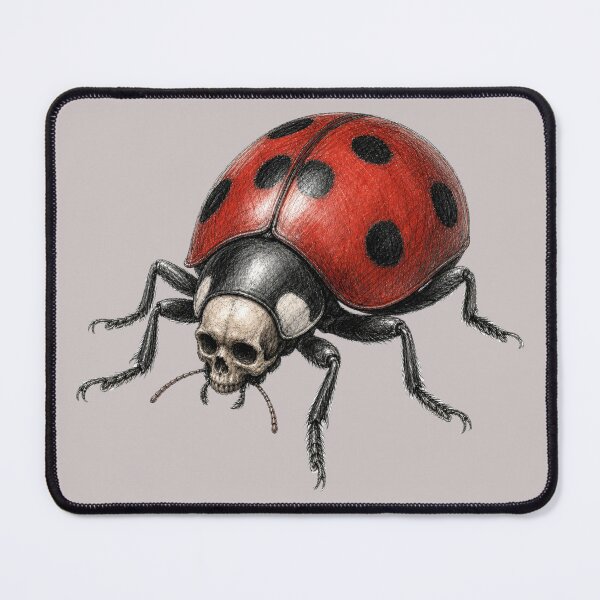 Item preview, Skull Ladybird – Macabre Nature – Surreal Gothic Insect Art designed and sold by MeatyTees.