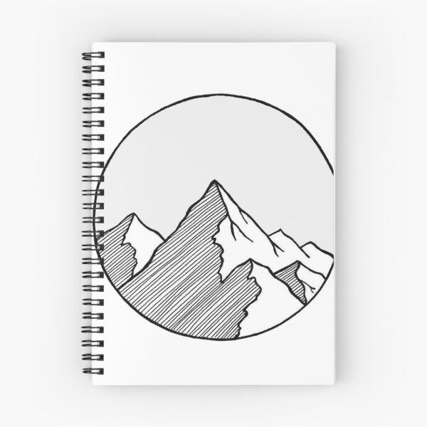 Item preview,  Mountain Circle - Minimalist Line Art Mountain Range  designed and sold by The-SilentPlace.