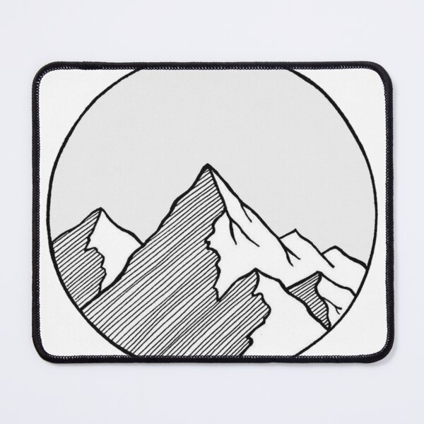 Item preview,  Mountain Circle - Minimalist Line Art Mountain Range  designed and sold by The-SilentPlace.
