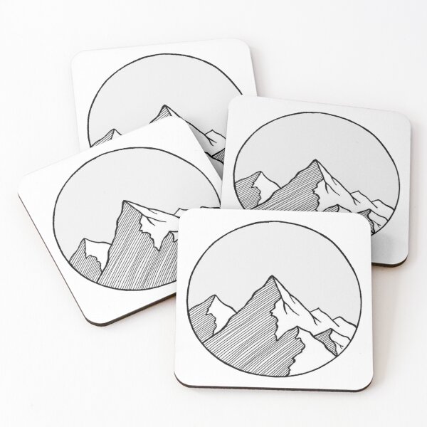 Item preview,  Mountain Circle - Minimalist Line Art Mountain Range  designed and sold by The-SilentPlace.