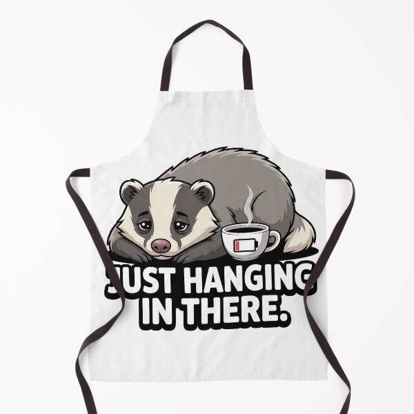 Item preview, Funny Tired Badger Low Battery Coffee designed and sold by CrystalMineArts.