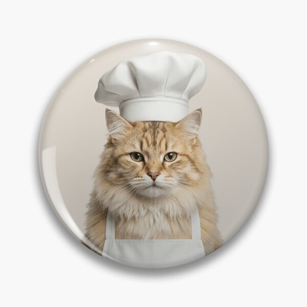 Item preview, Funny Domestic Longhair Cat Chef Realistic Animal Cooking Humor Art designed and sold by LazyOwlStore.