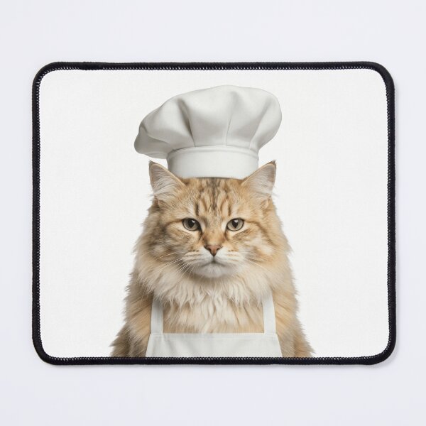 Item preview, Funny Domestic Longhair Cat Chef Realistic Animal Cooking Humor Art designed and sold by LazyOwlStore.