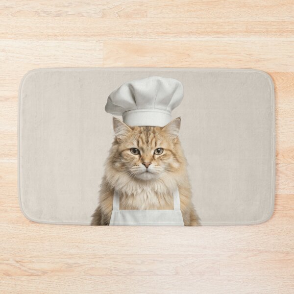 Item preview, Funny Domestic Longhair Cat Chef Realistic Animal Cooking Humor Art designed and sold by LazyOwlStore.