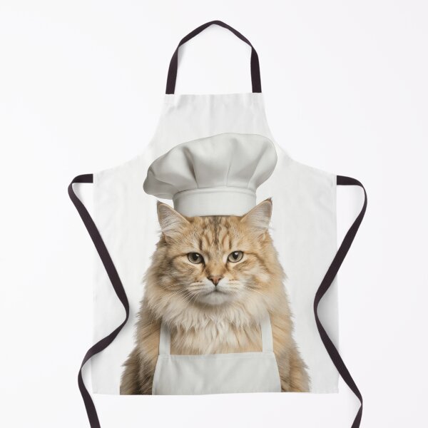 Item preview, Funny Domestic Longhair Cat Chef Realistic Animal Cooking Humor Art designed and sold by LazyOwlStore.