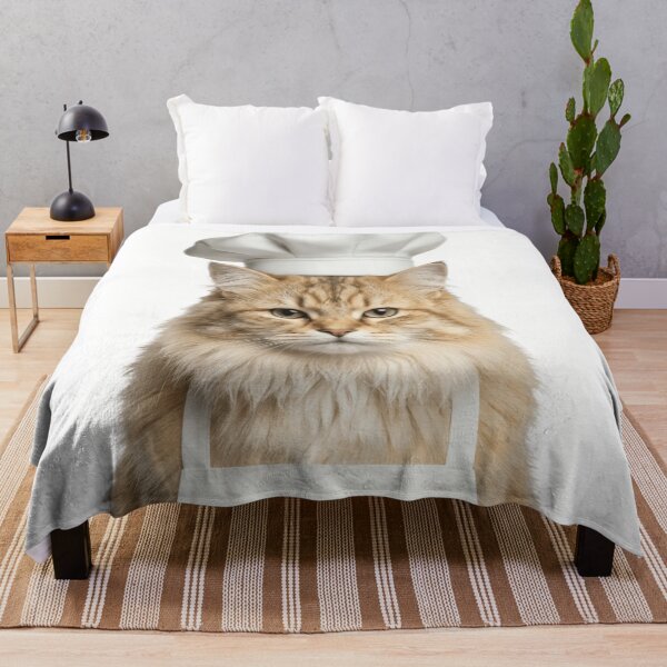 Item preview, Funny Domestic Longhair Cat Chef Realistic Animal Cooking Humor Art designed and sold by LazyOwlStore.