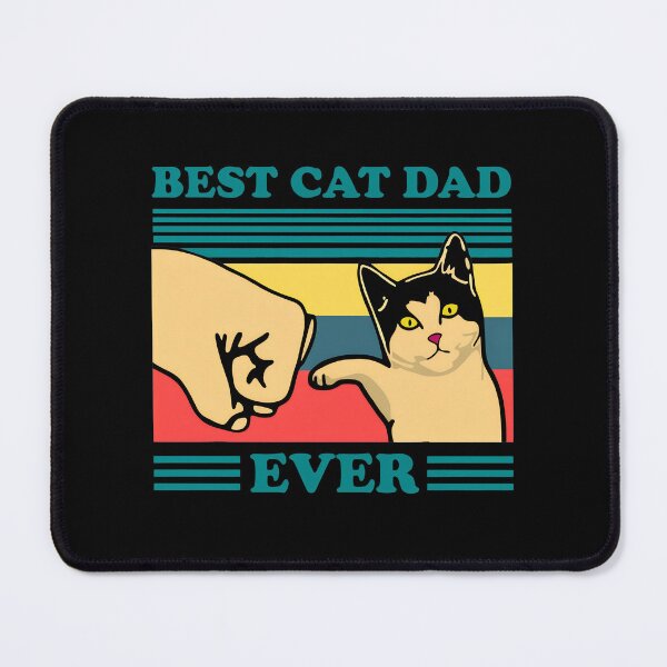 Item preview, Best Cat Dad Ever Fist Bump Retro Vintage T-Shirt designed and sold by StranHabesre51.