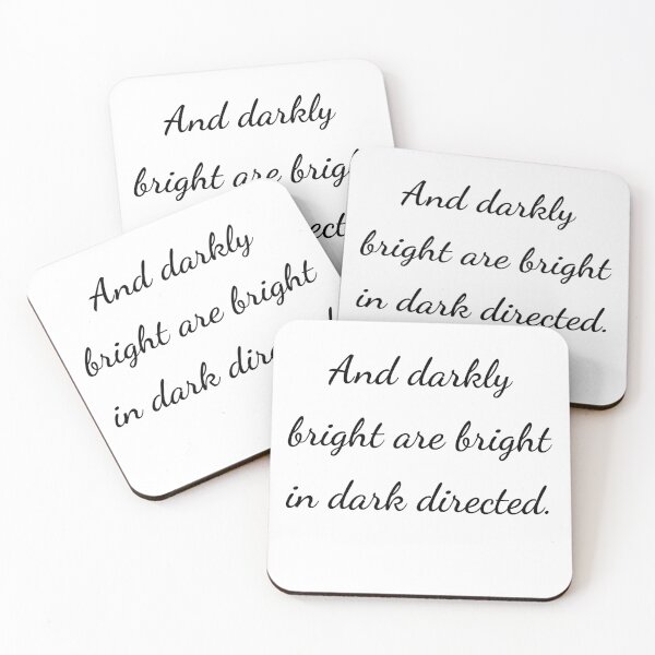 Item preview, "And darkly bright are bright in dark directed." - handwriting black designed and sold by ariksworld.