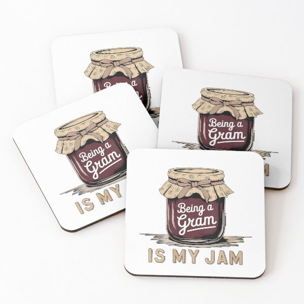 Item preview, Womens Being a Gram is My Jam Funny Grandma Jar V-Neck T-Shirt designed and sold by Voila-creative.