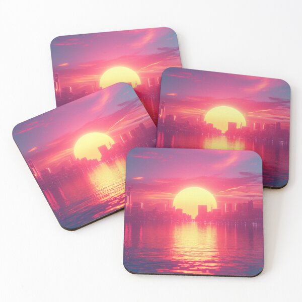 Item preview, Sunset behind Synthwave City designed and sold by Berhasildorothy.