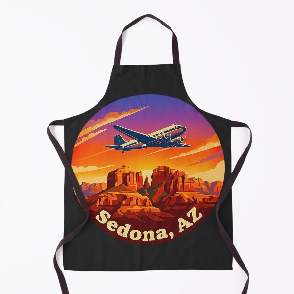 Item preview, Vintage Sedona Arizona Airport Scenic Lookout Sunset Airplane Retro Badge designed and sold by MT-Hub | Art for Every Soul.