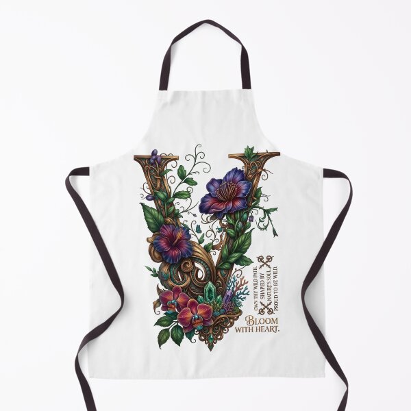 Item preview, Letter V Floral Typography Bloom With Heart designed and sold by Sovereign Supply Co..