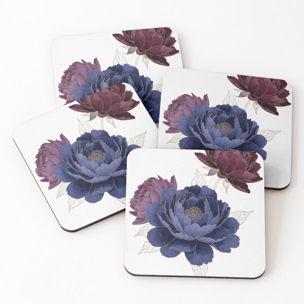 Item preview, Blue Burgundy Peony Bouquet Floral Design designed and sold by GalleryPeak.
