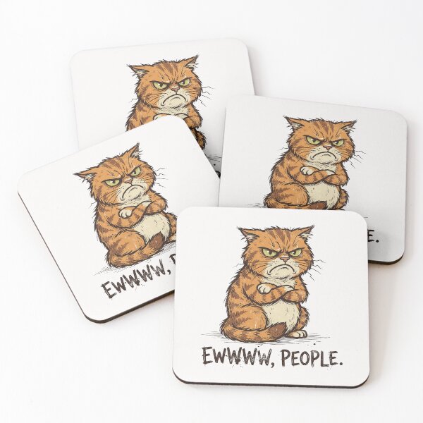 Item preview, Funny Cat Lover Ew People Disgusted Sarcastic Mean Introvert designed and sold by ChinkyCat Official.