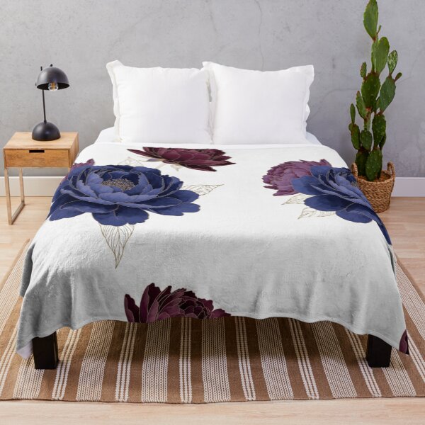 Item preview, Blue Burgundy Peony Bouquet Floral Design designed and sold by GalleryPeak.