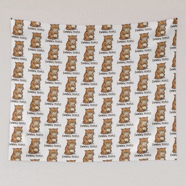 Item preview, Funny Cat Lover Ew People Disgusted Sarcastic Mean Introvert designed and sold by ChinkyCat Official.