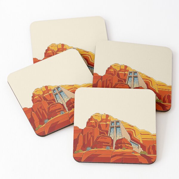 Item preview, Vintage Chapel of the Holy Cross Sedona Arizona Retro Sunburst Art Poster designed and sold by MT-Hub | Art for Every Soul.