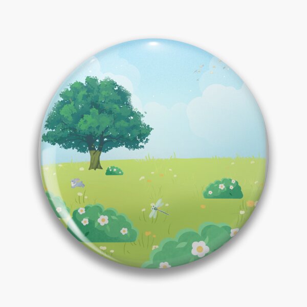 Item preview, Vintage Anime Meadow Landscape Cozy Cottagecore Tree designed and sold by Rehnair.