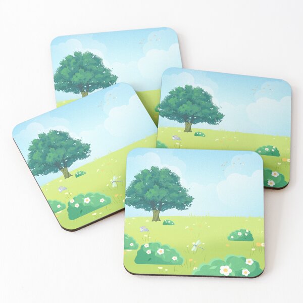 Item preview, Vintage Anime Meadow Landscape Cozy Cottagecore Tree designed and sold by Rehnair.