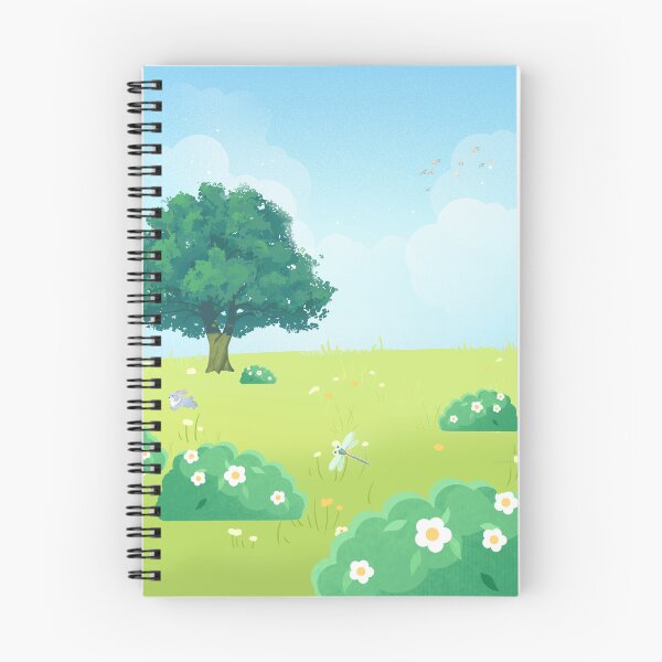 Item preview, Vintage Anime Meadow Landscape Cozy Cottagecore Tree designed and sold by Rehnair.