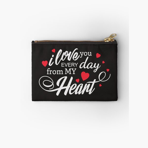 Item preview, I Love You Every Day From My Heart – Romantic Typography Design designed and sold by Amsafjol.