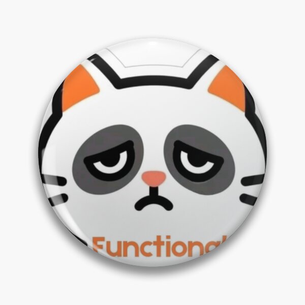 Item preview, Functional But Barely | Funny Grumpy Cat Sticker for Tired People designed and sold by Inkabbmate.