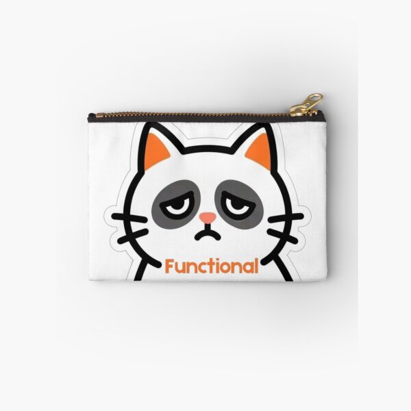 Item preview, Functional But Barely | Funny Grumpy Cat Sticker for Tired People designed and sold by Inkabbmate.