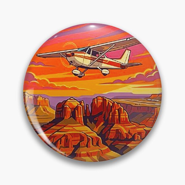 Item preview, Vintage Sedona Arizona Airport Overlook Sunset Scenic Airplane Tour Retro Graphic designed and sold by MT-Hub | Cute Aesthetic Art, Stickers & Phone Cases.