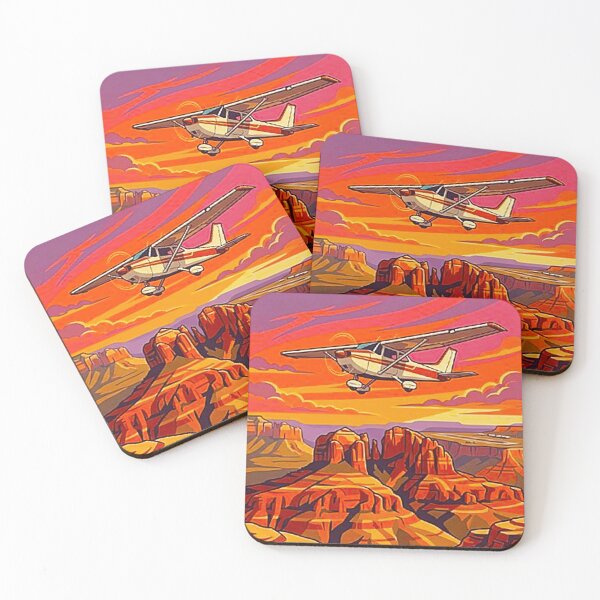 Item preview, Vintage Sedona Arizona Airport Overlook Sunset Scenic Airplane Tour Retro Graphic designed and sold by MT-Hub | Art for Every Soul.
