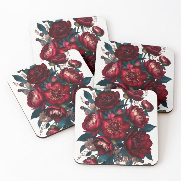 Item preview, Burgundy Peony Bouquet Floral Botanical Design designed and sold by GalleryPeak.