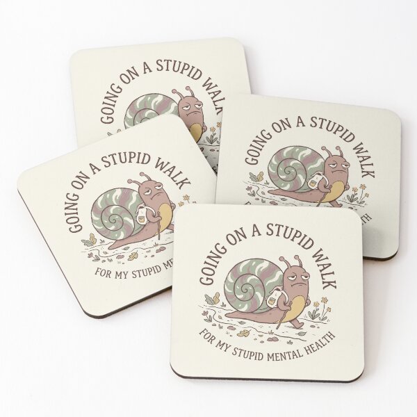 Item preview, Going on Stupid Walk for My Dumb Mental Brain Health Snail 1 designed and sold by ChinkyCat Official.