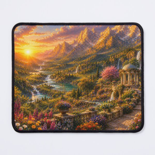Item preview, Emerald River Paradise Oil Painting designed and sold by Pond21.