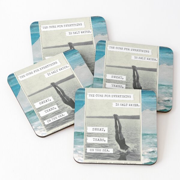 Item preview, Inspirational Collage: "The cure for everything is salt water" designed and sold by SouthPrints.