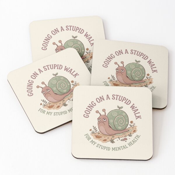 Item preview, Going on Stupid Walk for My Dumb Mental Brain Health Snail 4 designed and sold by ChinkyCat Official.